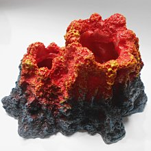 微笑的魚水族☆【火山爆發飾品#LL021(氣泡式)】尺寸約:14x9.5x9cm