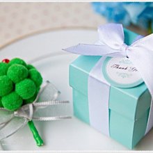 幸福朵朵＊Tiffany盒裝傳遞幸福(祝福快娶)花椰菜鑰匙圈-伴郎禮/抽花椰菜獎品/二次進場/禮品/贈品/手工婚禮小物