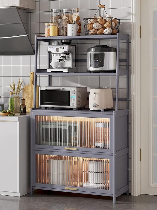 微波爐烤箱置物架廚房落地收納支架多層家用多功能儲物貨架櫥柜子熱心小賣家