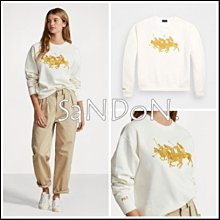 【SANDON】POLO RALPH LAUREN 復古金刺繡LOGO立體大學TEE