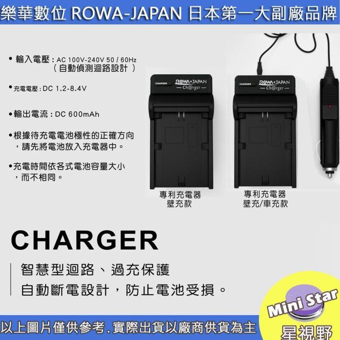 星視野 免運 ROWA 樂華 KODAK KLIC7003 充電器 專利快速充電器 相容原廠 外銷日本 保固一年