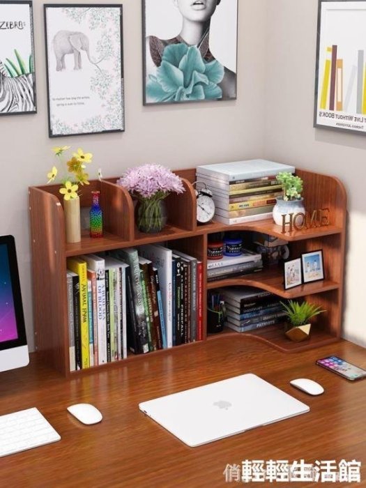 簡易書桌上置物架兒童桌面小書架收納學生家用書櫃簡約辦公省空間