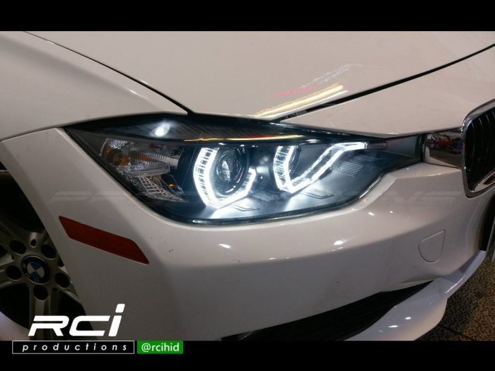 RC HID LED專賣店 BMW 3-series F30 12-15年 原廠HID對應 LED 光柱式樣 魚眼大燈組