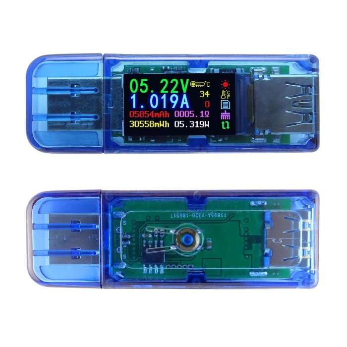 AT34 USB3.0測試儀  IPS彩屏電壓電流錶容量功率檢測儀 w306-1[347260]