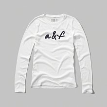 【abercrombie kids】【a&f】【零碼XL】af女童款長袖T恤繡黑藍a&f白 F09151009-17