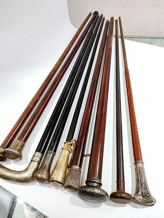 【二手】西洋古董拐杖手杖文明杖，頭部直徑5.8厘米，長88厘米，木管 古董 回流 收藏 【尋秦記】-834