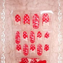 ♥小花花日本精品♥Hello Kitty 可愛立體造型蝴蝶結精美滿豐富圖點點圖多款彩繪指甲貼片