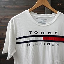 CA 美國品牌 TOMMY HILFIGER 青少年款 白色 純棉 休閒短t XL (20) 一元起標無底價P554