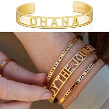 MANTRABAND OHANA 一輩子的家人與支持 夏威夷文版 新款小寬版 金手環