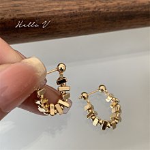 Hello V 正韓製 個性時尚金屬方塊鍊條耳針*圖片色*飾品【G0531-67】