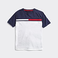 ☆【TH男生館】【TOMMY HILFIGER LOGO拼接短袖T恤】【TOM001R6】KIDS/青年版(XL)