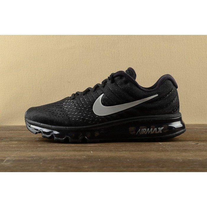 NIKE AIR MAX 2017 849559-001 氣墊鞋 黑色 白勾 編織 網面