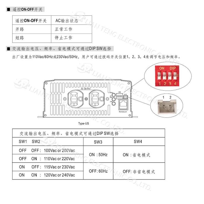 『聯騰．堃喬』MW明緯 NTS-1200 12V 24V 48V轉110V 台灣插座 全球通用 1200W 正弦波 逆變器