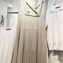 ☆Milan Shop☆網路最低價 正韓Korea專櫃款 高質感棉麻綁帶雪紡百褶洋 3色$899(特價)
