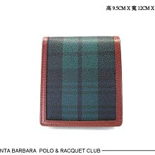 【寧寧精品小舖*台中皮件店】Polo Santa Barbara【美系綠格紋 活動式夾層 附1大拉鏈零錢袋短夾】01-5