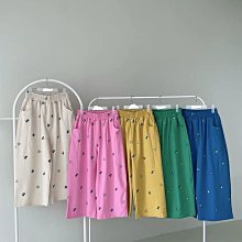 【2024山東伍月號】23SS！韓國製  YOOM  可愛刺繡小花直筒褲