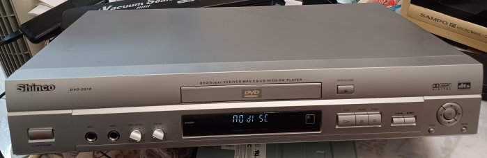 ╭✿㊣ 二手 新科 Shinco DVD PLAYER 播放器【DVD-2310】CD/MP3/Super VCD/VCD/CD-R/CD-RW 送紅白黃AV端