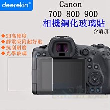 【高雄四海】【高雄四海】9H螢幕玻璃貼 Canon 70D 80D 90D 含肩屏．滿版玻璃貼 現貨 9H鋼化玻璃貼