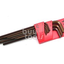 BuyTools-《專業級》加長L型六角板手組 球型,英制 1/16~3/8 * 9pcs,日本原材S2高極材質「含稅」