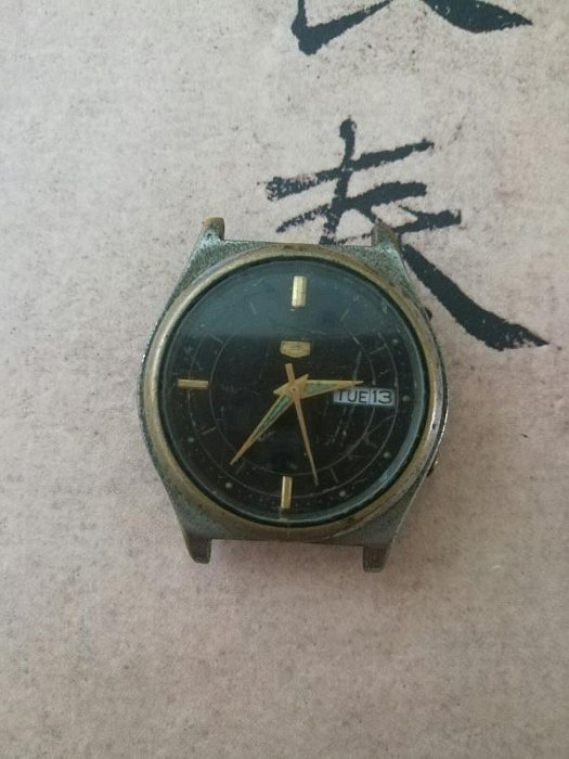 二手日本進口精工5號全自動機械錶男舊手錶6322機芯鐘錶愛好者