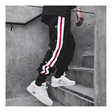 【日貨代購CITY】2018SS MNML TEARAWAY TRACK PANTS 開邊 黑紅 條紋 現貨