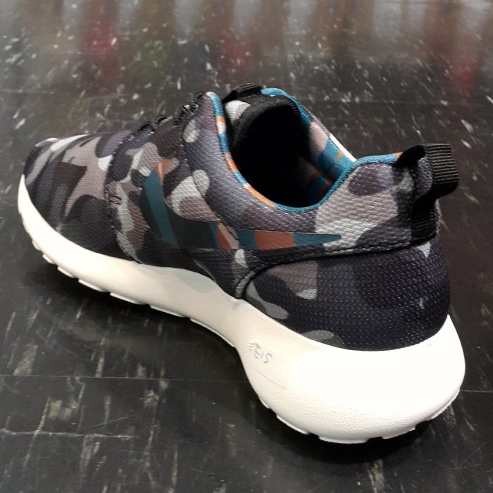 WMNS NIKE ROSHE ONE RUN PRINT 黑色 白色 灰色 迷彩 599432-040 慢跑鞋 網布