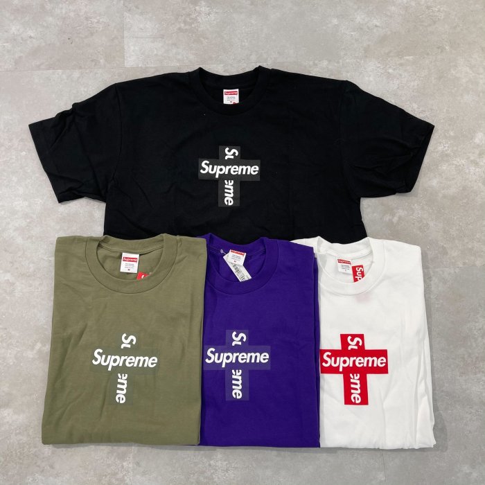 ☆LimeLight☆ Supreme Cross Box Logo Tee 黑/藍/黃/紫/綠/白M L XL