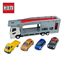 TOMICA 新汽車運輸車 附4台小車 多美小汽車 玩具車 收納小車 日本正版【423249】