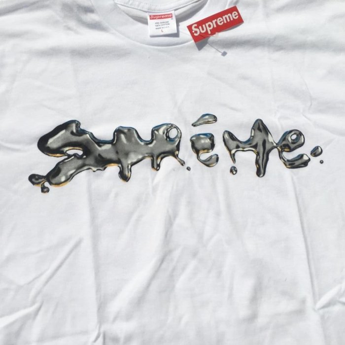 HOMIEZ】2018 FW SUPREME LIQUID TEE【SUPREME_TEE102】 水銀白| Yahoo ...