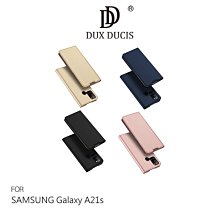 --庫米--DUX DUCIS SAMSUNG Galaxy A21s 奢華簡約側翻皮套 可站立 可插卡 保護套