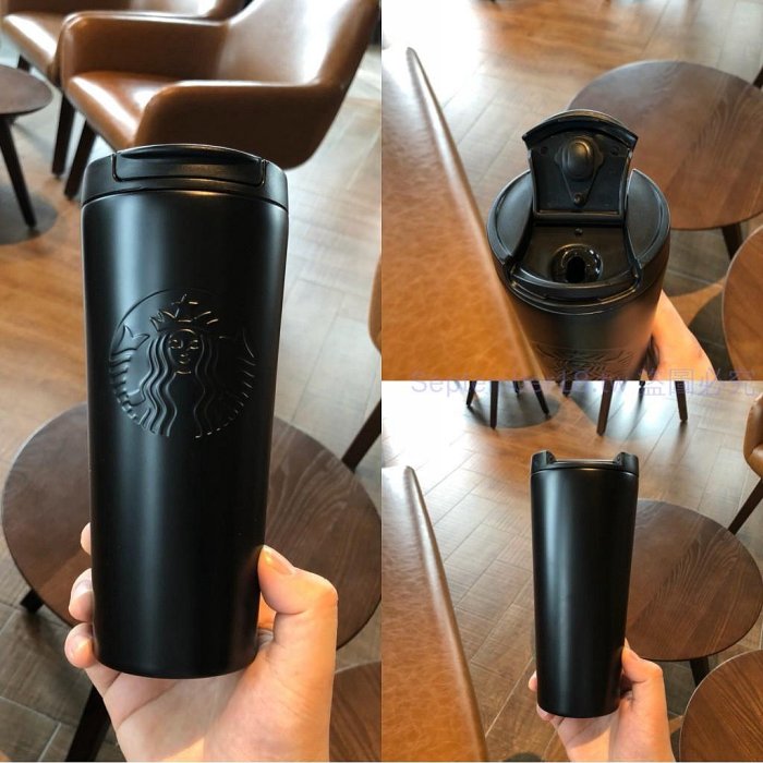 星巴克保溫杯 STARBUCKS 薰衣草漸變紫色隨行杯 咖啡杯 環保杯 304不鏽鋼 磨砂黑色浮雕女神保溫杯