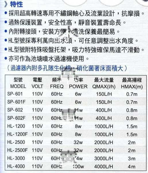 B。。。青島水族。。。I-112台灣ISTA伊士達-----沉水過濾馬達,內置過濾器==HL-1200F(有濾杯)