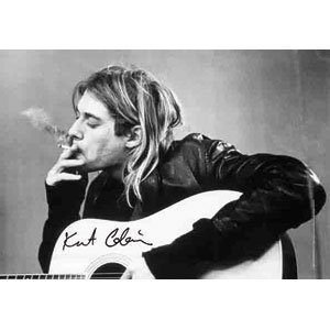 布旗  Kurt Cobain nirvana / smoke 全新 70 x 100cm