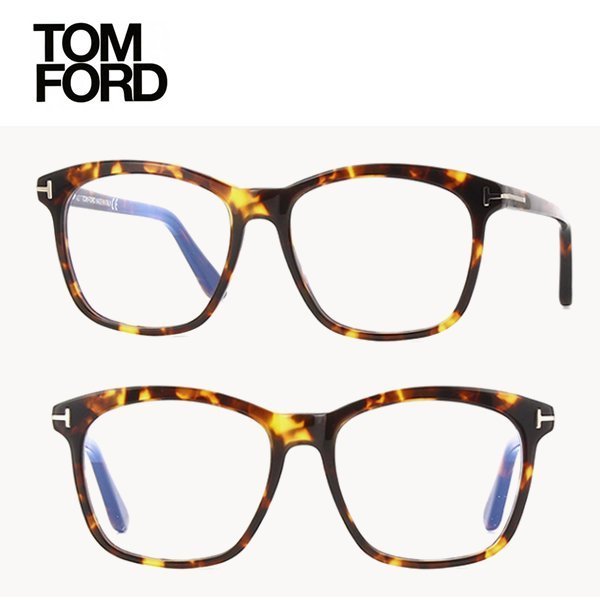 TOM FORD ▻TF5481-B (淺琥珀色) 方型貓眼大框眼鏡光學鏡框中性款｜100