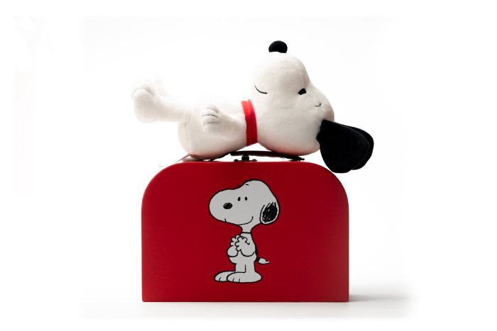 白色貴族 Hermann Teddy Original 紅標 ~~ Snoopy 紀念禮盒 (紅色)