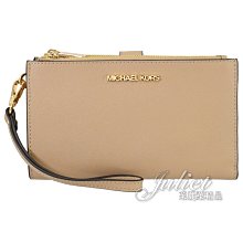 【茱麗葉精品】全新精品 MICHAEL KORS 專櫃商品 JET SET 防刮皮手提式雙拉鍊長夾.駝棕 現貨