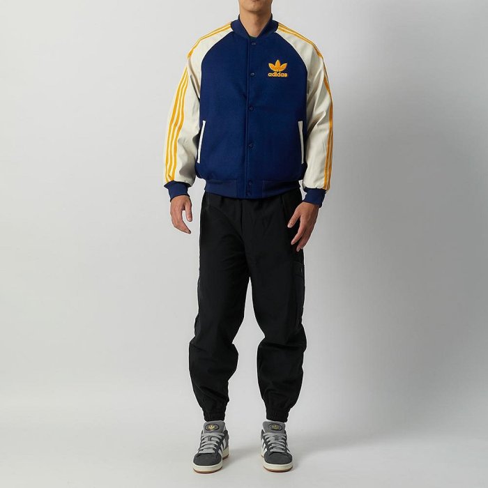 Adidas SST Varsity 男 藍白黃 運動 休閒 夾克 棒球外套 外套 IL2574