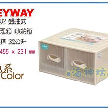 =海神坊=台灣製 KEYWAY CT882 2抽單層櫃抽屜整理箱收納箱置物箱分類箱衣物箱雜物箱32L 3入1650免運