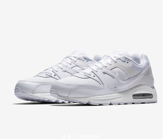 Nike Air Max Command 氣墊 緩震 皮面 純白 休閒 運動 慢跑鞋 749760-102 男鞋