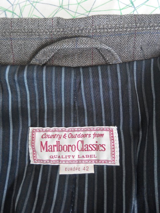 美國經典品牌Marlboro格紋外套(女，EUROPE42號)