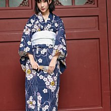 日本和服浴衣女花火大會正規櫻花柄純棉和服套裝 Yahoo奇摩拍賣