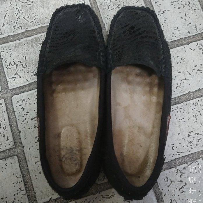 A.MOUR經典手工縫線反毛皮革豆豆氣墊鞋