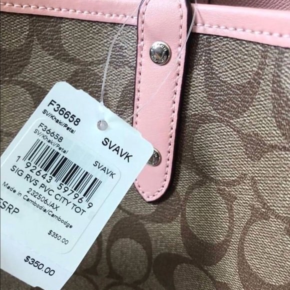 安安精品保證正品現貨【COACH】安安精品新貨到保證正品~【COACH】F36658 立體馬車防刮皮革雙面托特包附手拿包