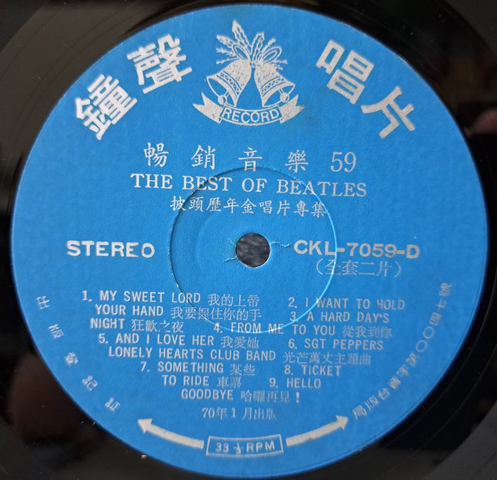 永誠精品尋寶地 NO.7961 黑膠 西洋 BEATLES 披頭四歷年金唱片 約翰藍儂成名曲遺作 非復刻版 稀少盤