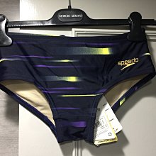 -TAKADA 高田家- 全新正品 SPEEDO ENDURANCE系列 復古黑色底彩色條紋 寬版三角泳褲