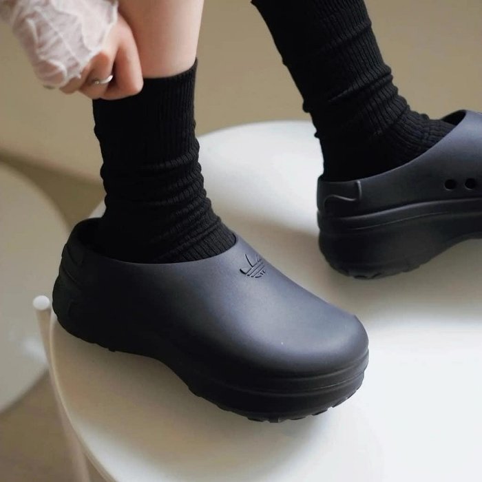 Adidas Adifoam Stan Smith Mule 穆勒鞋 黑色拖鞋 增高厚底拖鞋 廚師鞋 IE4626
