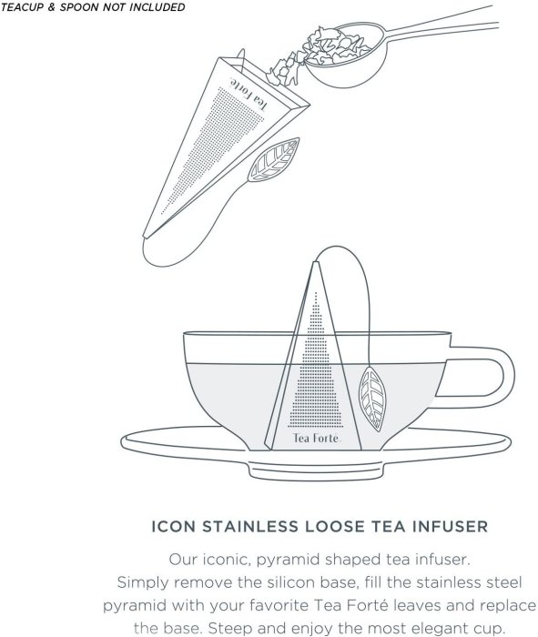 Tea Forte ICON 金字塔型 茶包 濾茶器 Tea Infuser 不銹鋼 泡茶器 茶漏 茶葉濾球 泡茶