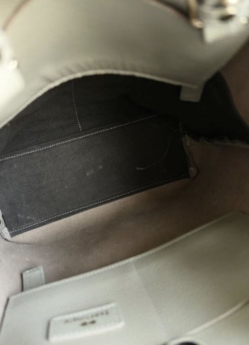 我的二手包♥️ EverSimple 厚牛皮製 淺灰 素面極簡 2way 斜背包 肩背包 側背包