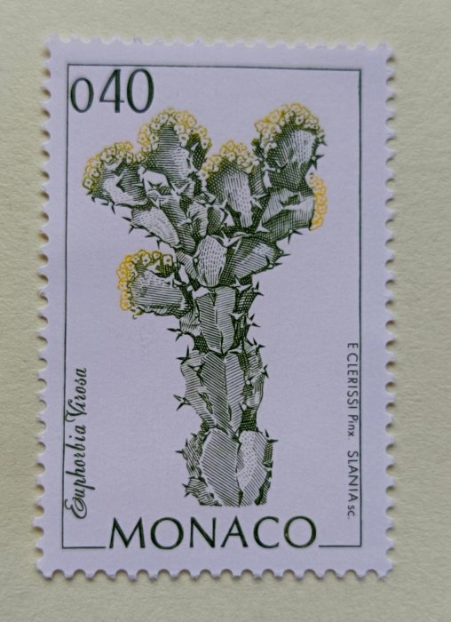 歐洲摩洛哥郵票Euphorbia Virosa_Monaco