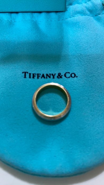 Tiffany&Co Milgrain 鉑金18K金戒指